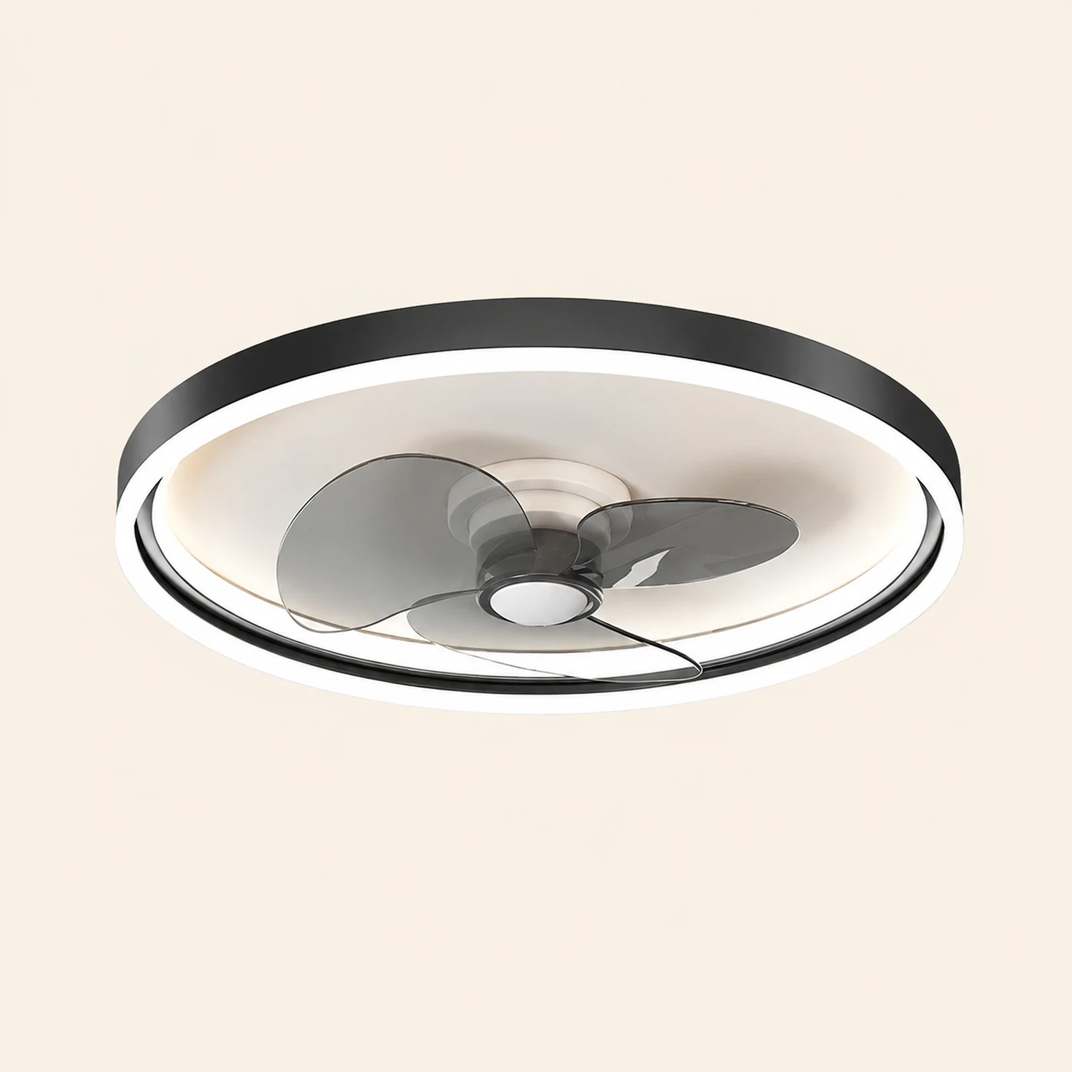 Edge Kirsten Deckenventilator mit Beleuchtung, 2 Farben, 2-flammig, ∅41CM/51CM - Lumpaz