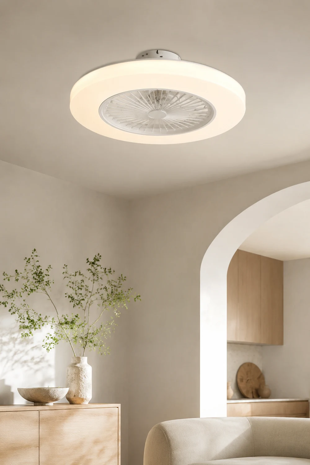 Morandi Deckenventilator mit Beleuchtung, 5 Farben, ∅58CM - Lumpaz
