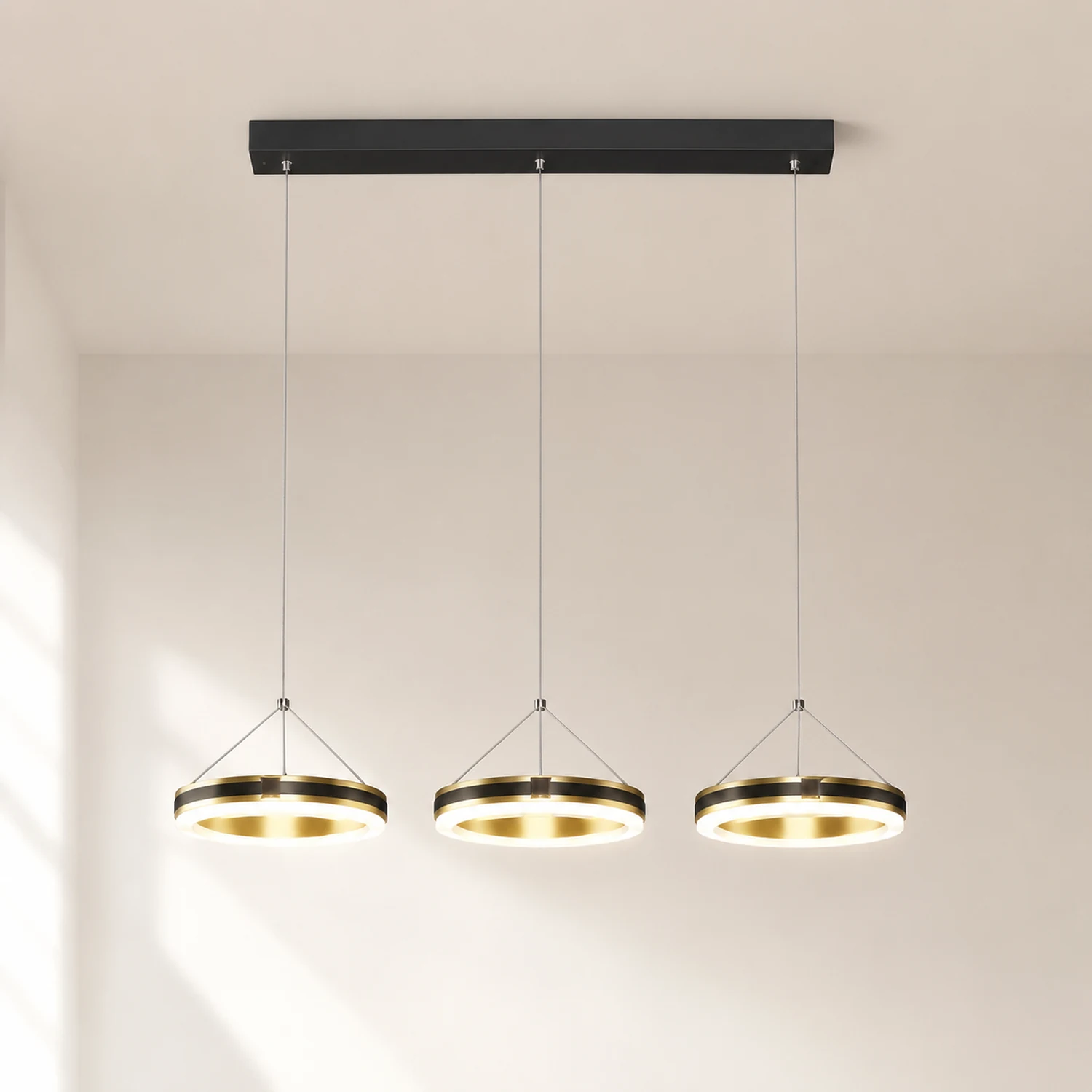 Evette LED Pendelleuchte für Esszimmer Metall, 3-flammig - Lumpaz