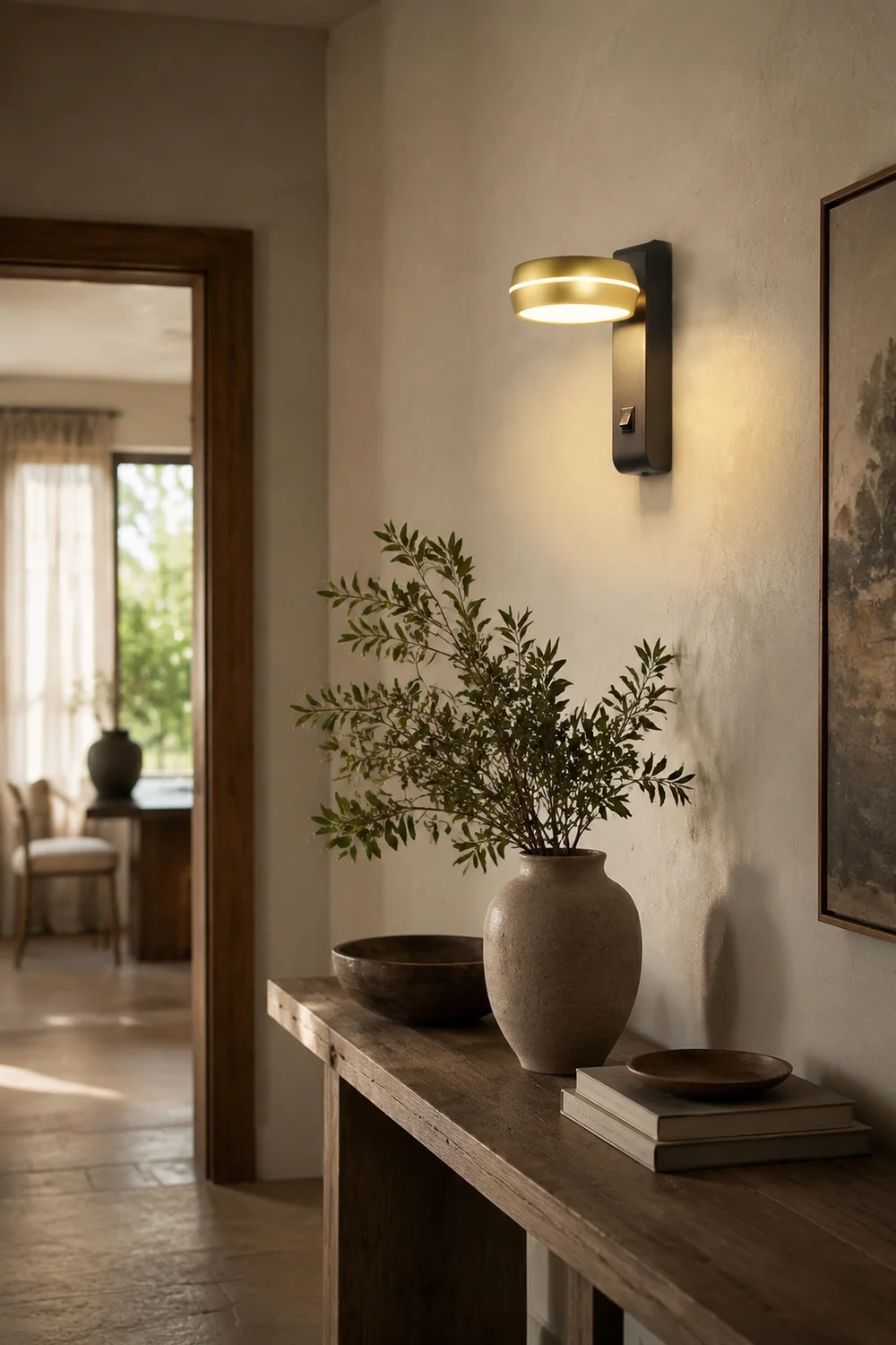 LED-Wandleuchte Schlafzimmer Nachttischlampe mit Schalter Wohnzimmer einfache Drehkopf-Wandleuchte - Lumpaz