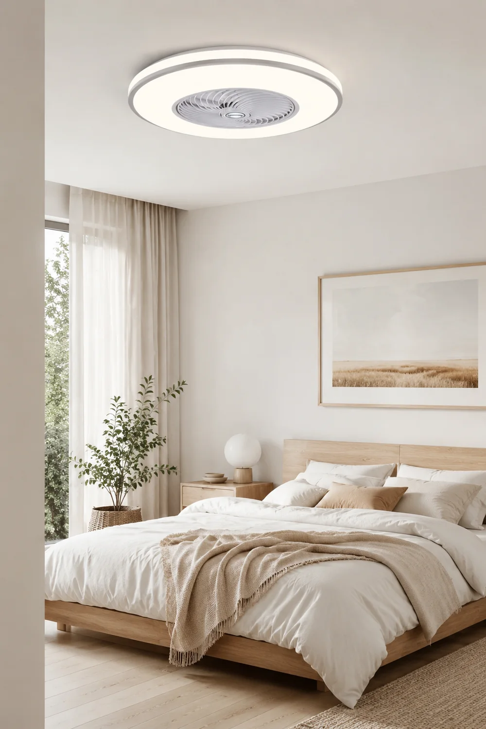 Quinn Deckenventilator mit Beleuchtung 3-Blatt, 8 Farben, ∅50CM - Lumpaz