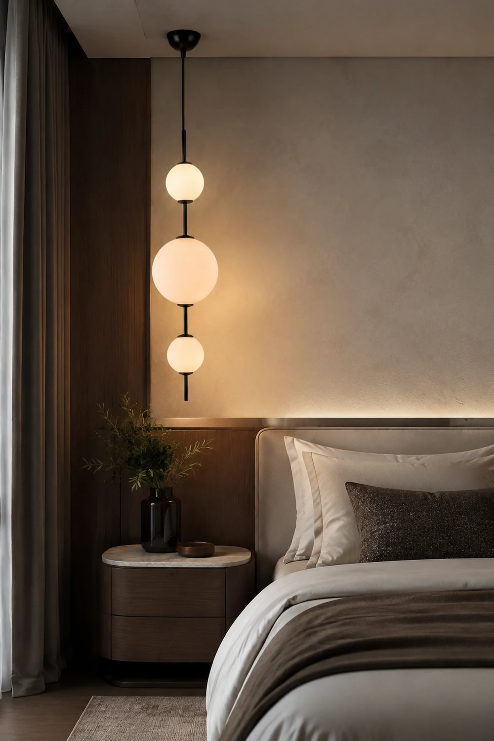 Valentina Pendelleuchte, 3 Stile, Metall & Glas - Lumpaz