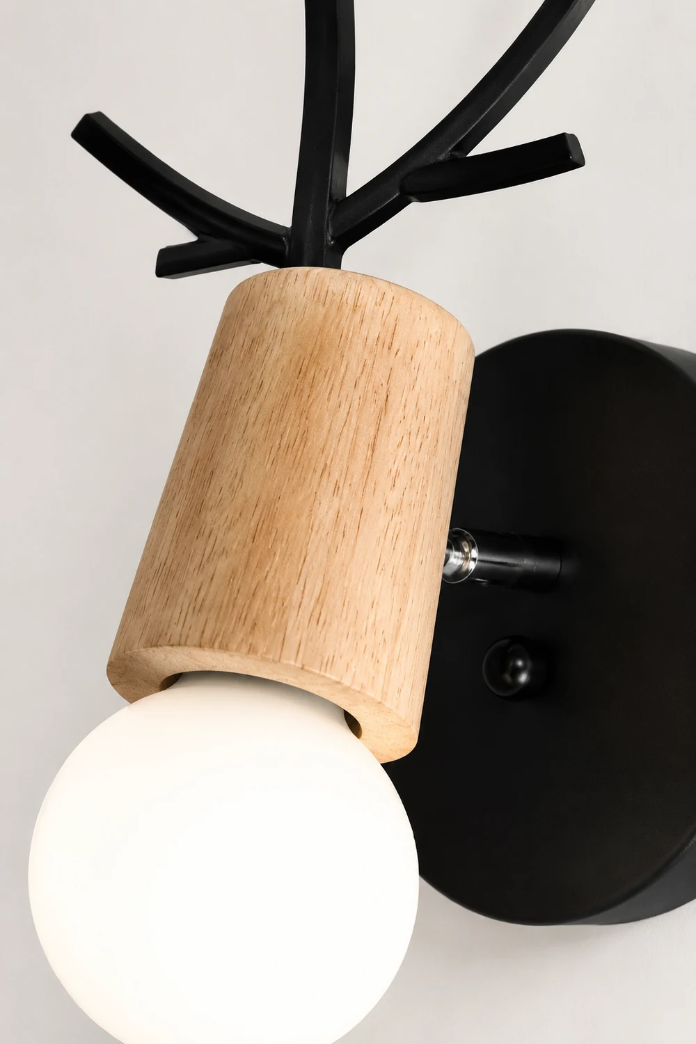 Ozawa Hirsche Spiegelfront Waschtisch-Wandleuchte, Metall & Holz, 2 Farben - Lumpaz