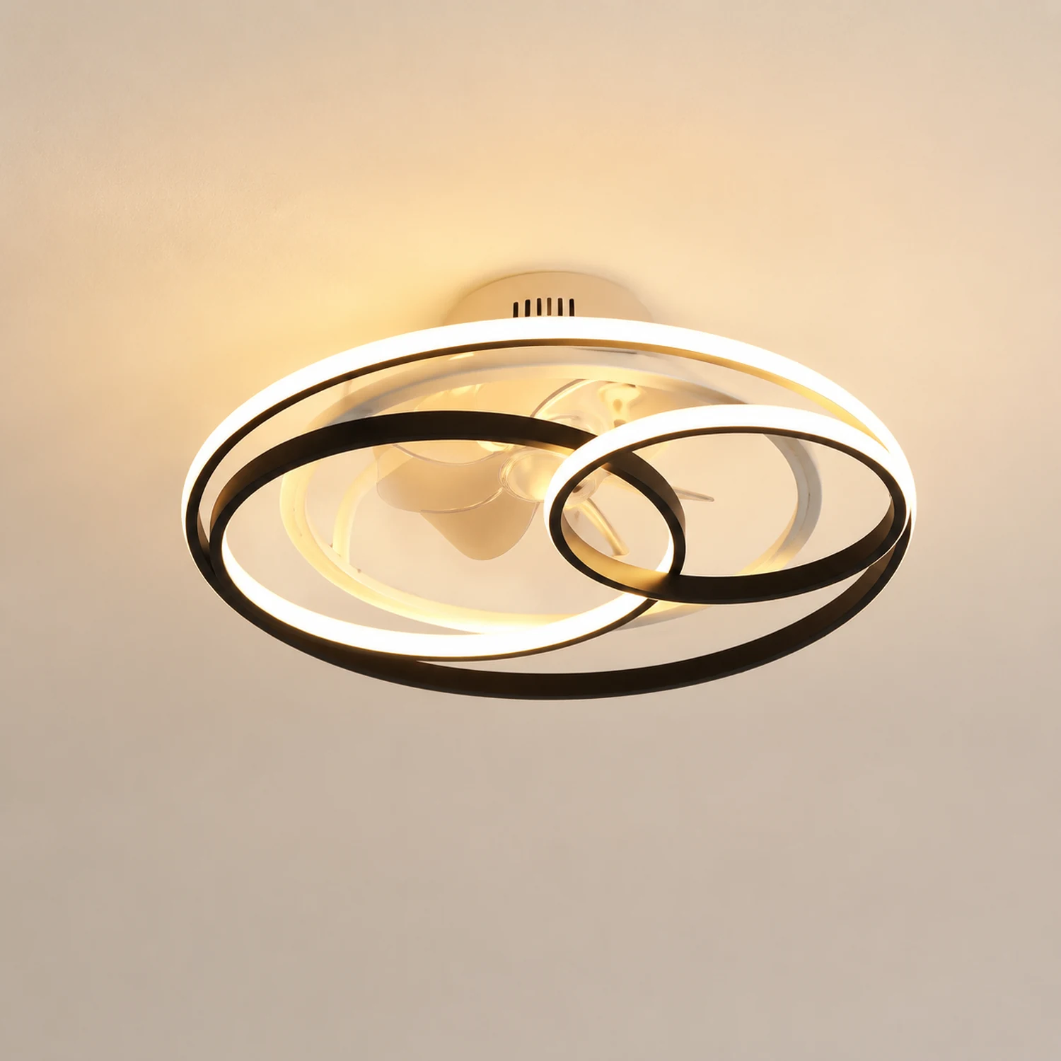 Arisha Deckenventilator mit Beleuchtung 4-Ring, ∅55/60CM - Lumpaz