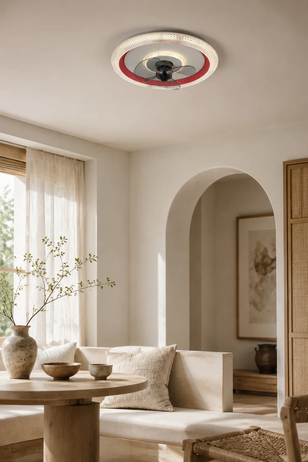 Kirsten Deckenventilator mit Beleuchtung 3-Blatt, 3 Farben, 50CM - Lumpaz