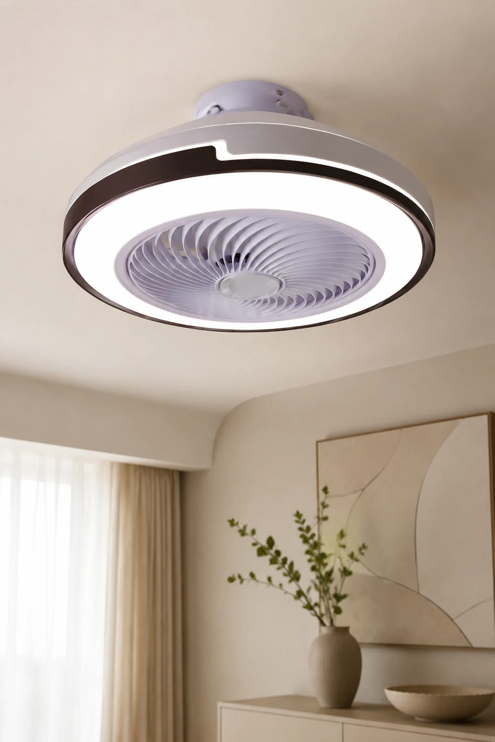 Quinn Deckenventilator mit Beleuchtung, 2 Farben, ∅50CM - Lumpaz