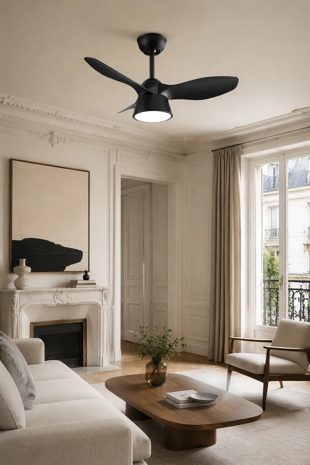 Walters Deckenventilator mit Beleuchtung, 3 Farben, 80CM Lang - Lumpaz
