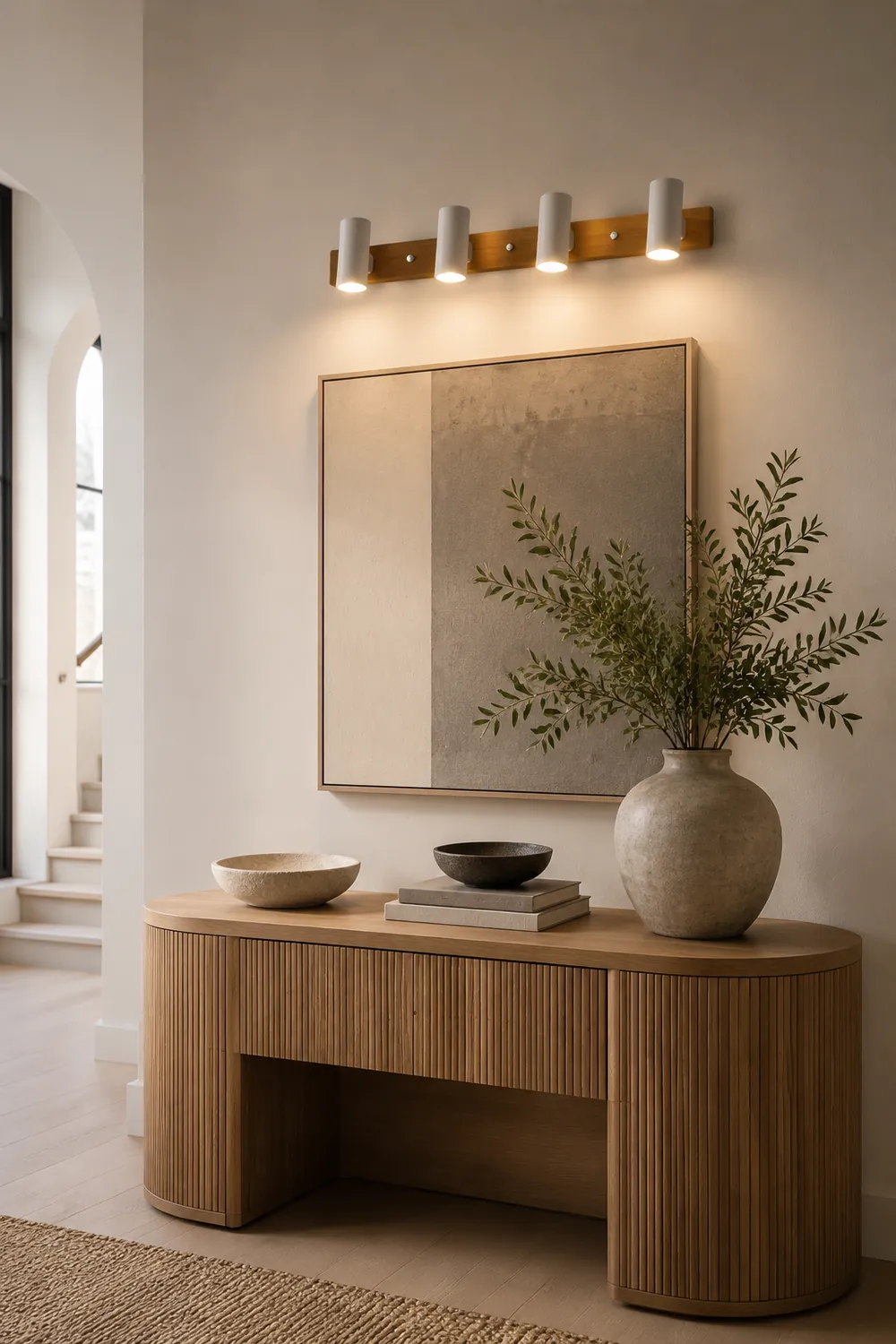Ozawa Drehbar Spiegelfront Wandleuchte Strahler, 2 Farben, 3/4-flammig, 56/75CM Lang - Lumpaz