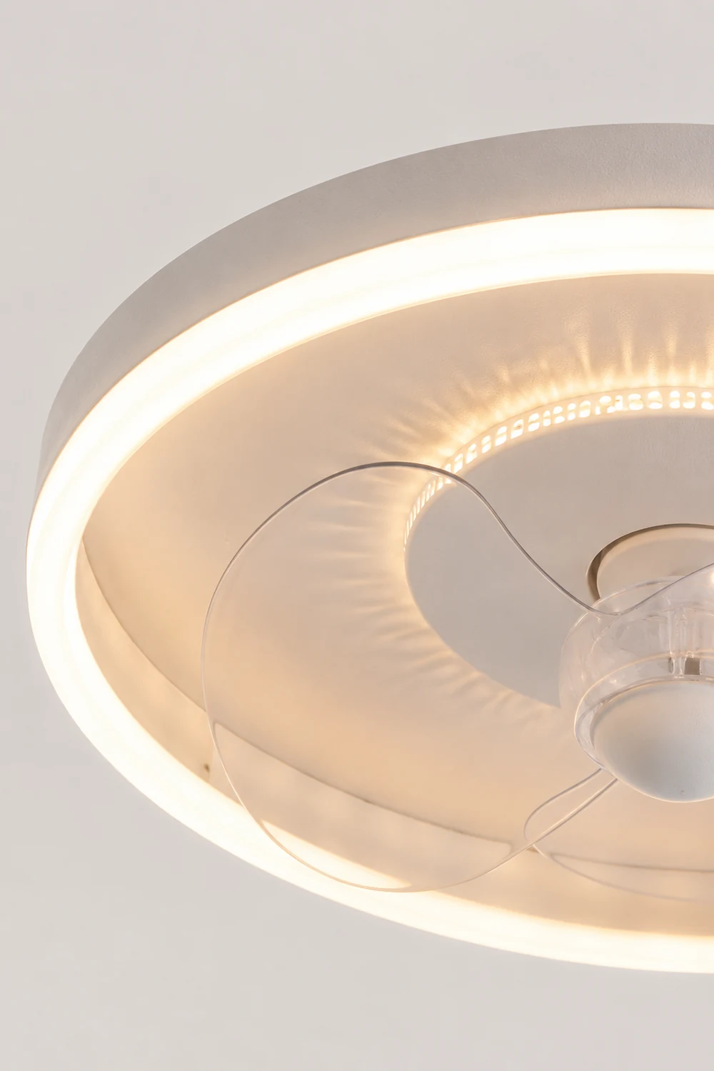 Quinn Deckenventilator mit Beleuchtung Weiß Doppel-Licht, ∅40/50CM - Lumpaz