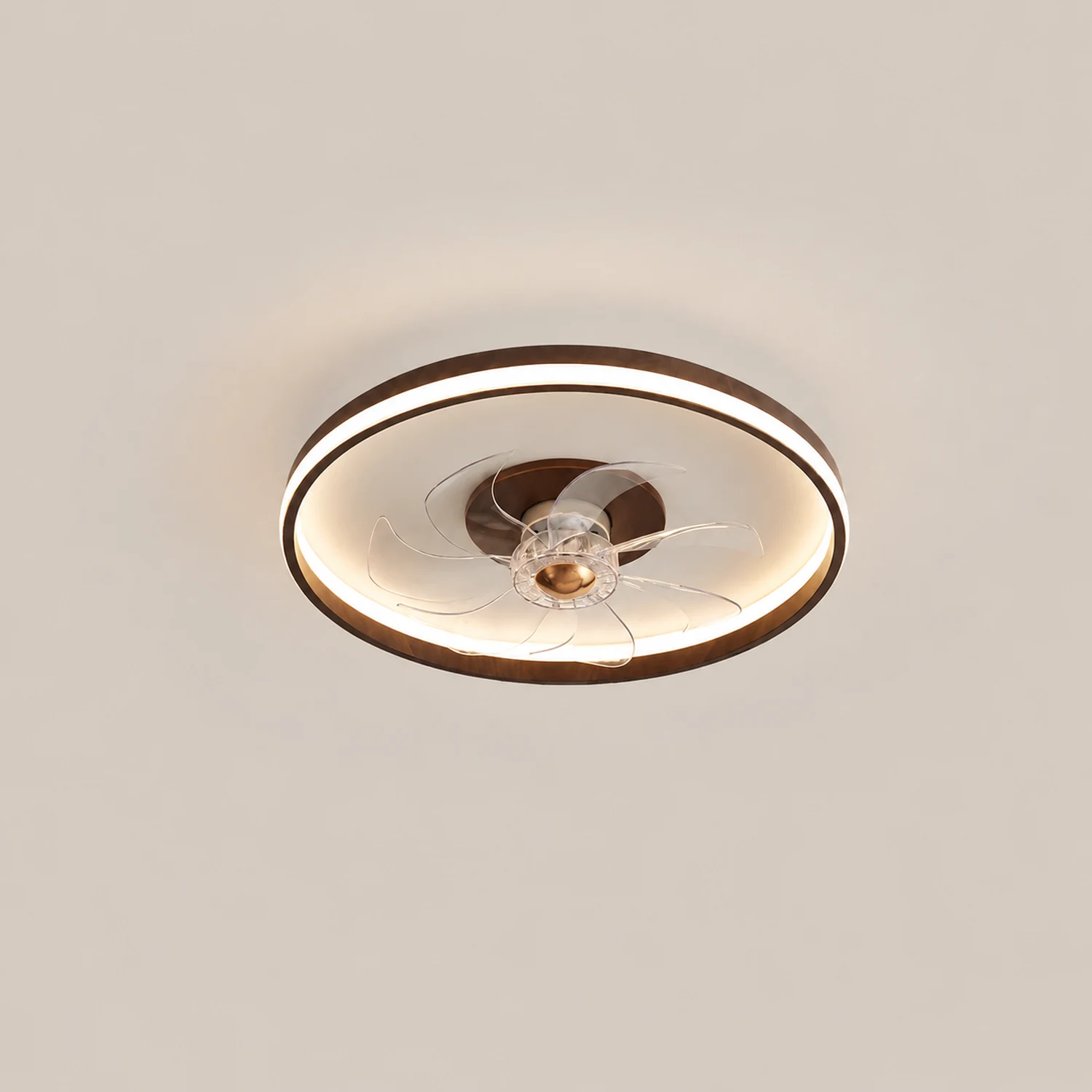 Ozawa Deckenventilator mit Beleuchtung Doppel-Licht, 2 Farben/Stile, ∅50CM - Lumpaz