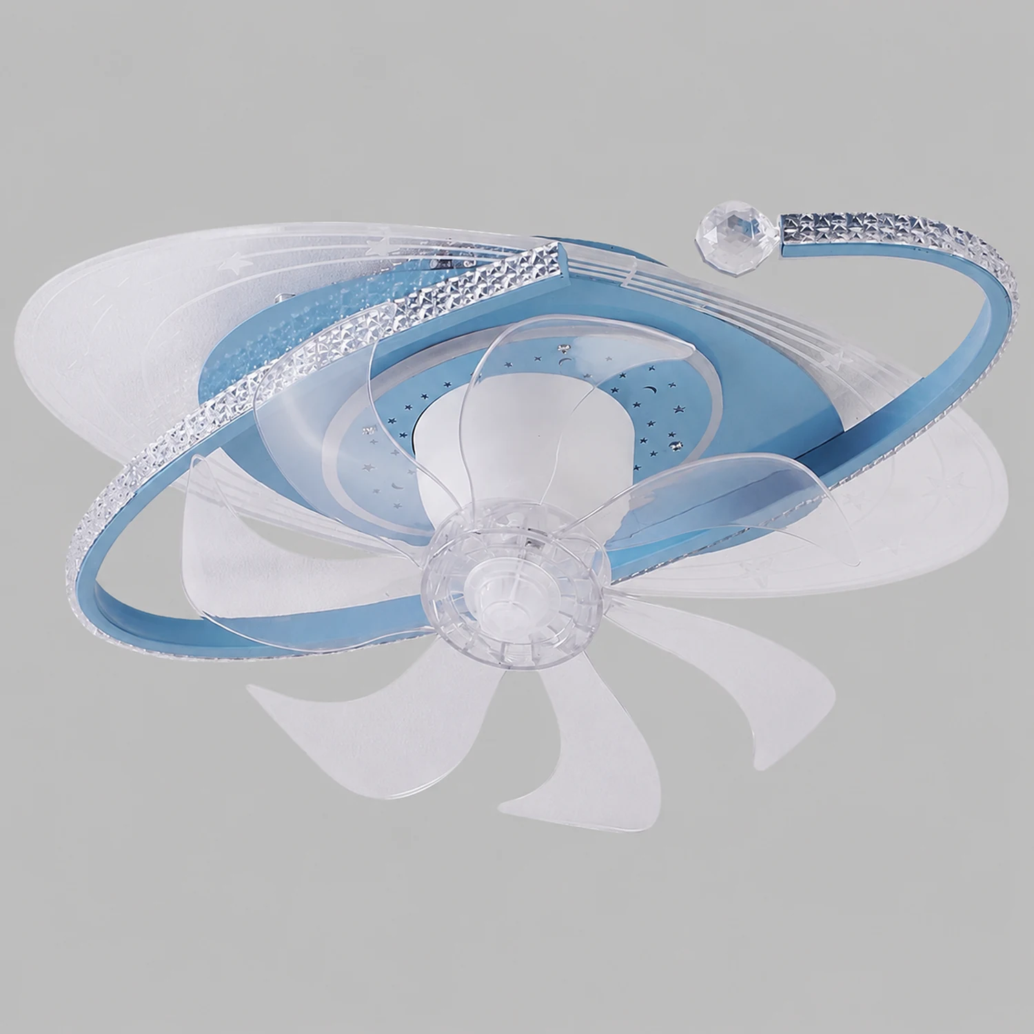 Minori Deckenventilator mit Beleuchtung Ellipse, 3 Farben, ∅50CM - Lumpaz