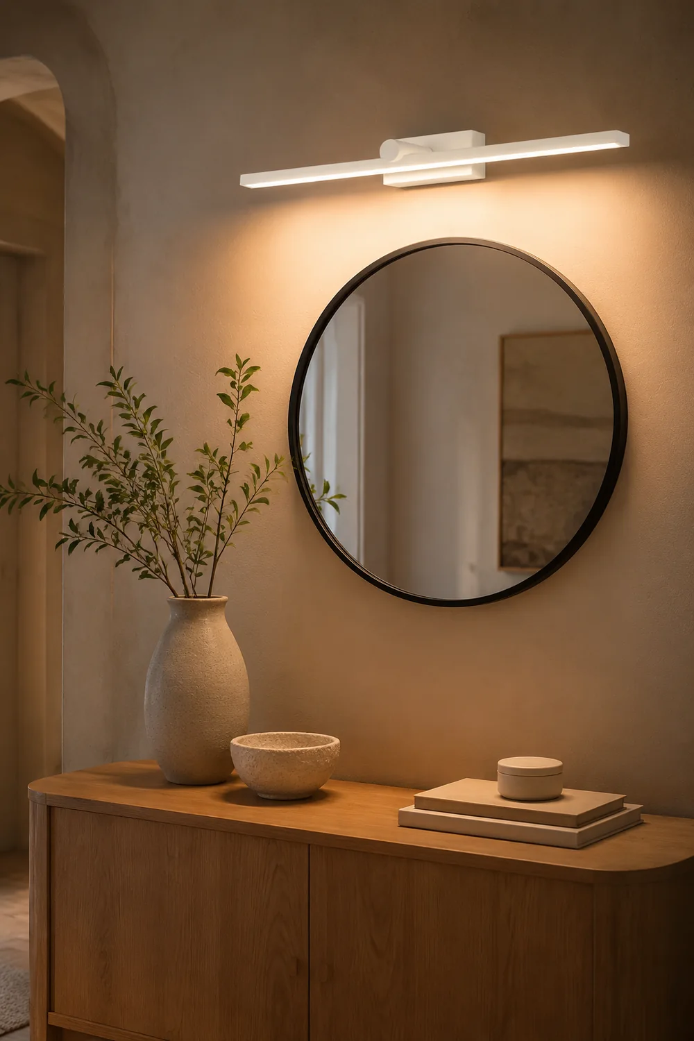 Leigh Spiegelfront Waschtisch-Wandleuchte, L 40/50/60/70CM - Lumpaz