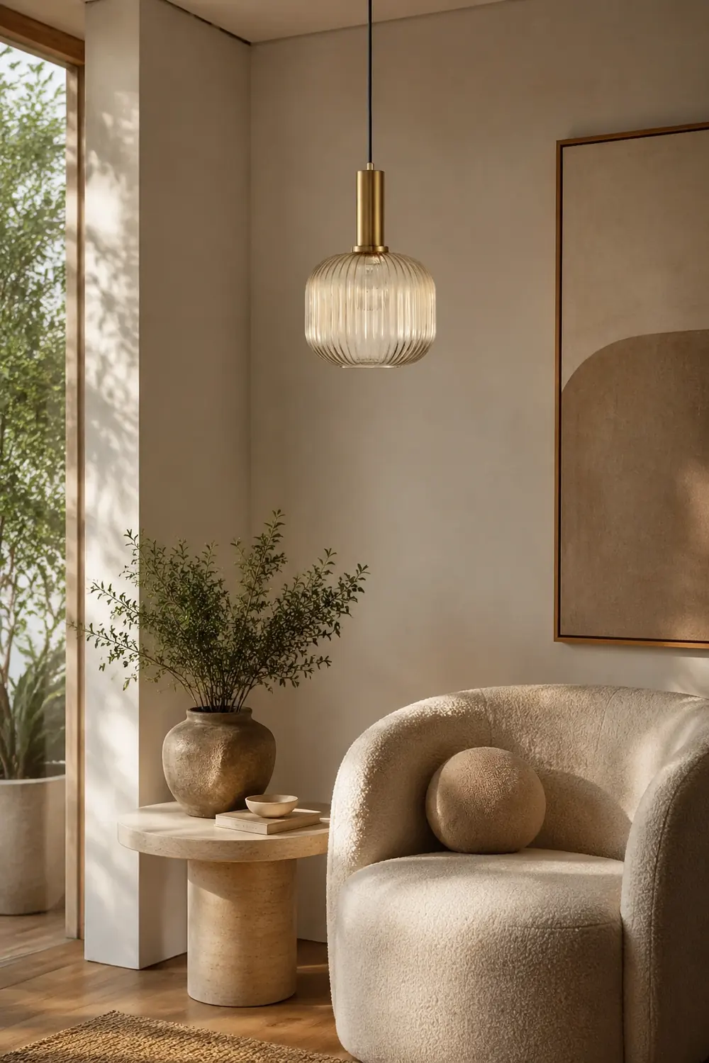 Einfache Stabglaslampe Pendelleuchte Japanische Retro-Lampe für Schlafzimmer - Lumpaz