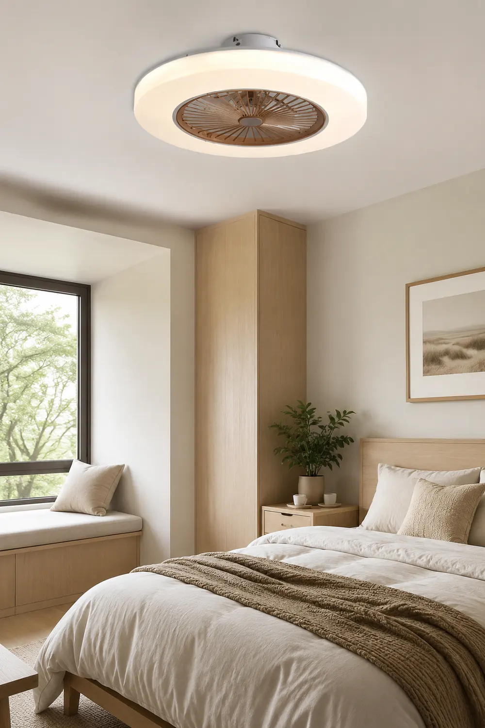 Morandi Deckenventilator mit Beleuchtung, 5 Farben, ∅58CM - Lumpaz