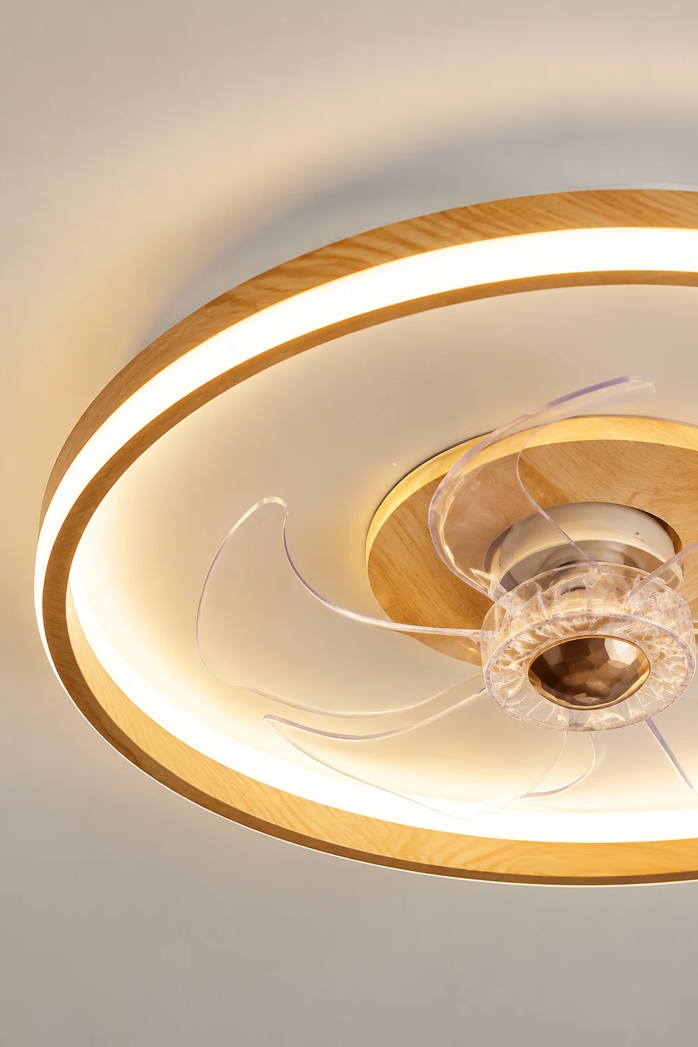Ozawa Deckenventilator mit Beleuchtung Doppel-Licht, 2 Farben/Stile, ∅50CM - Lumpaz