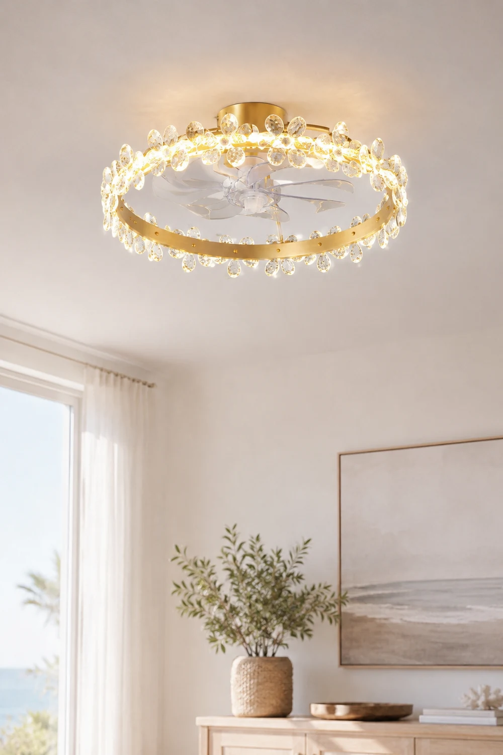 Bella Deckenventilator mit Beleuchtung, 3 Stile, ∅53CM/52CM - Lumpaz