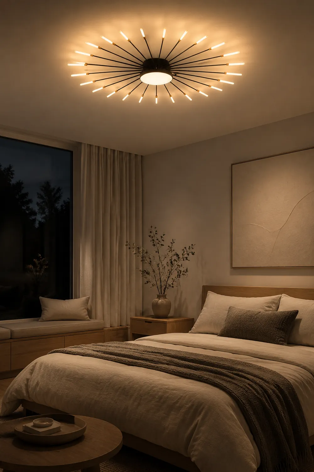 Moderne LED Deckenleuchte aus Metall Dauerhaft für Wohnzimmer - Lumpaz