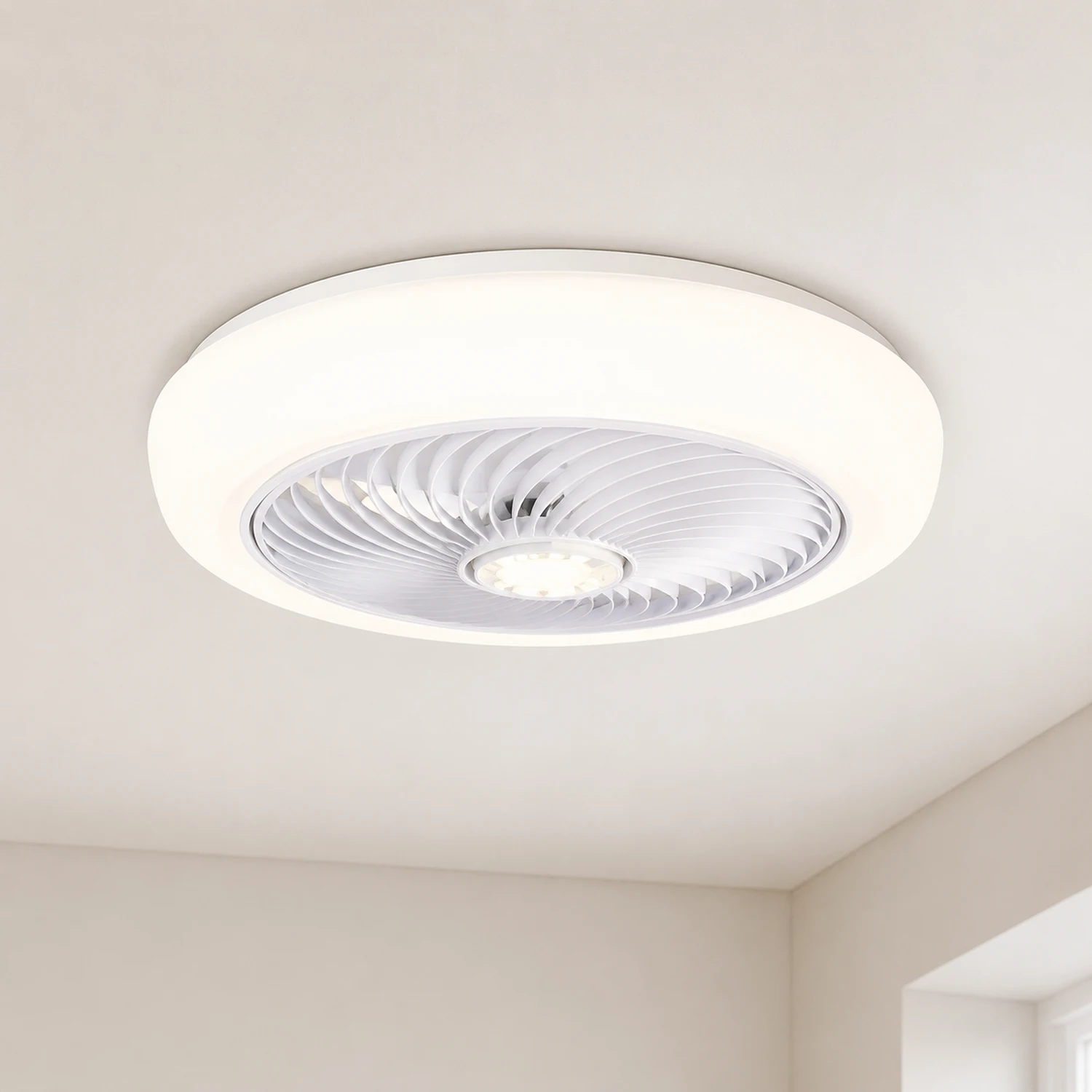 Morandi Deckenventilator mit Beleuchtung, 5 Farben, ∅45/50CM - Lumpaz