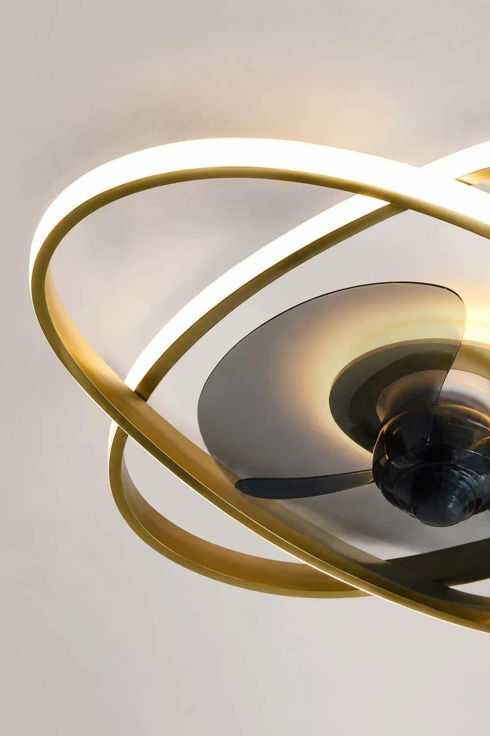 Arisha Deckenventilator mit Beleuchtung Doppel-Ring, 5 Farben, ∅50CM - Lumpaz