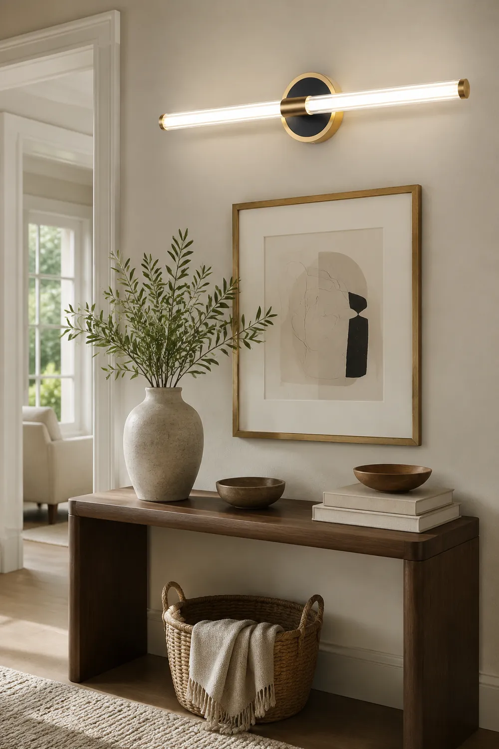 Leigh Spiegelfront Waschtisch-Wandleuchte, Cooper & Schwarz, Kreis, L 54/64CM - Lumpaz