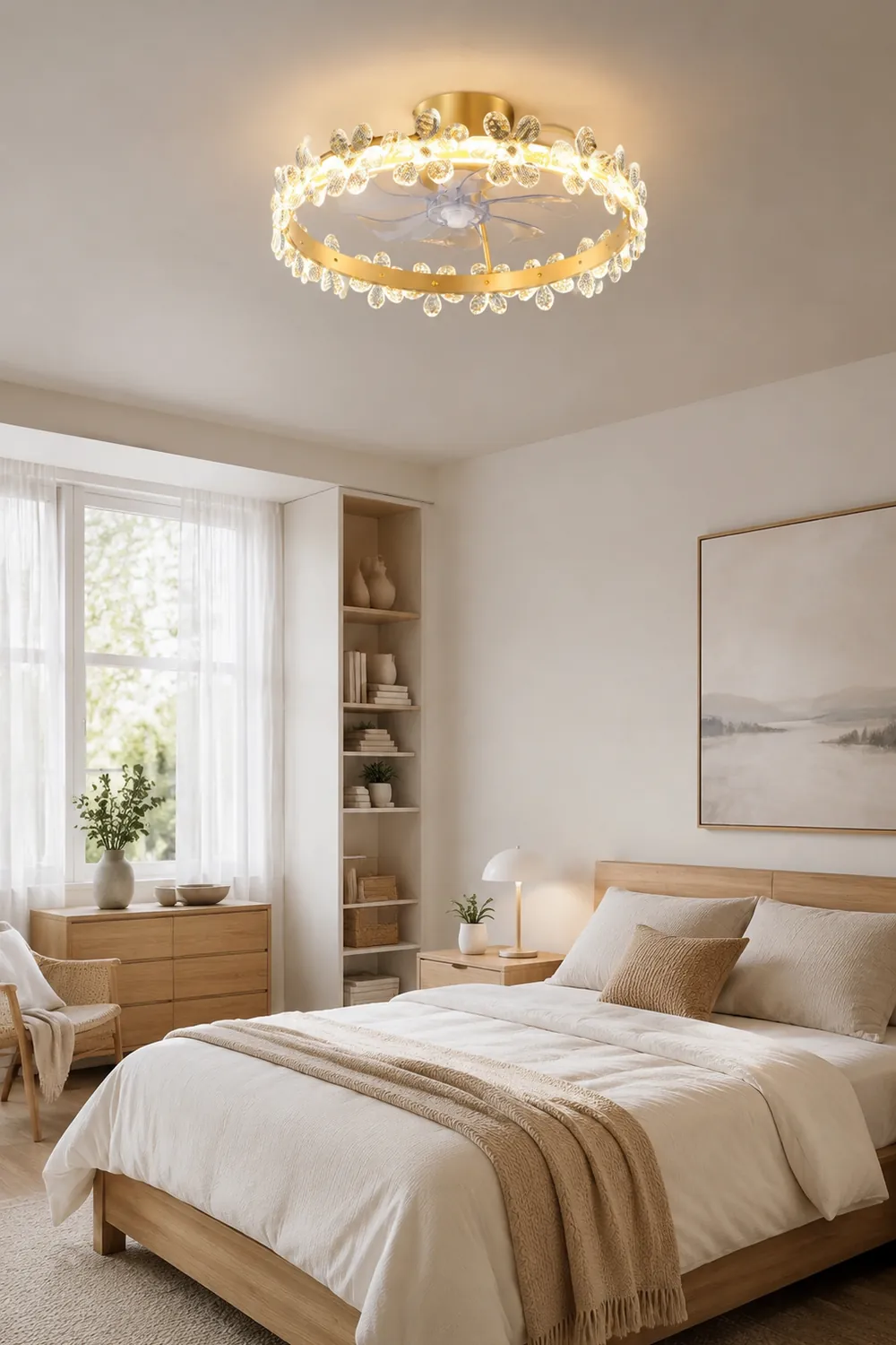 Bella Deckenventilator mit Beleuchtung, 3 Stile, ∅53CM/52CM - Lumpaz