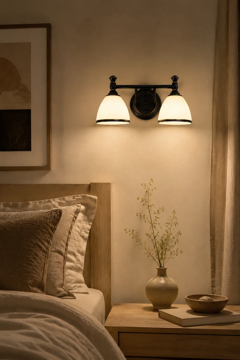Eryn Spiegelfront Wandleuchte, 2/3-flammig,36/55CM Lang - Lumpaz