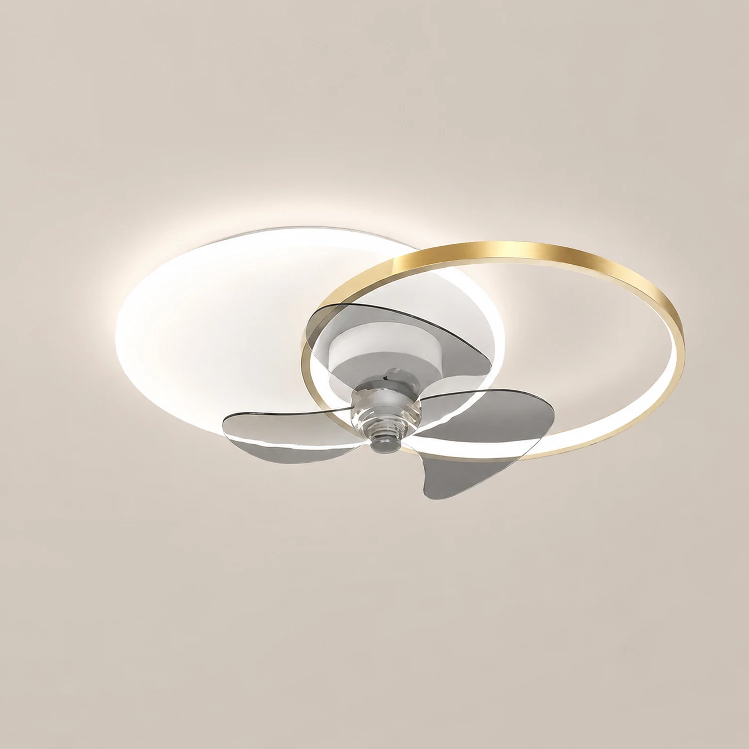 Arisha Deckenventilator mit Beleuchtung 2-Ring, 2 Farben, ∅60CM - Lumpaz