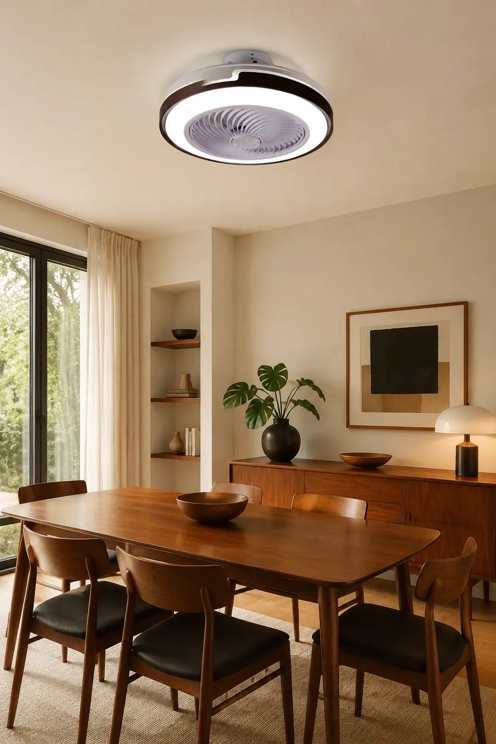 Quinn Deckenventilator mit Beleuchtung, 2 Farben, ∅50CM - Lumpaz