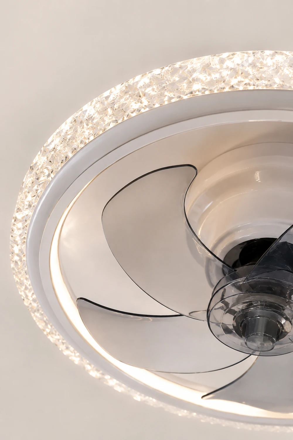 Kirsten Deckenventilator mit Beleuchtung, 2 Farben, 2-flammig, ∅51CM/61CM - Lumpaz
