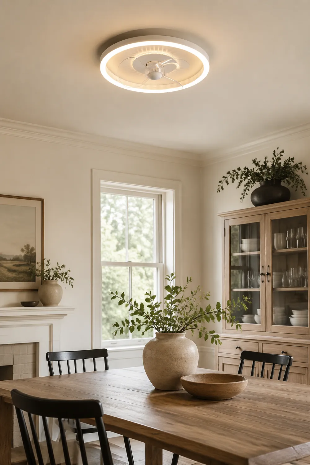 Quinn Deckenventilator mit Beleuchtung Weiß Doppel-Licht, ∅40/50CM - Lumpaz