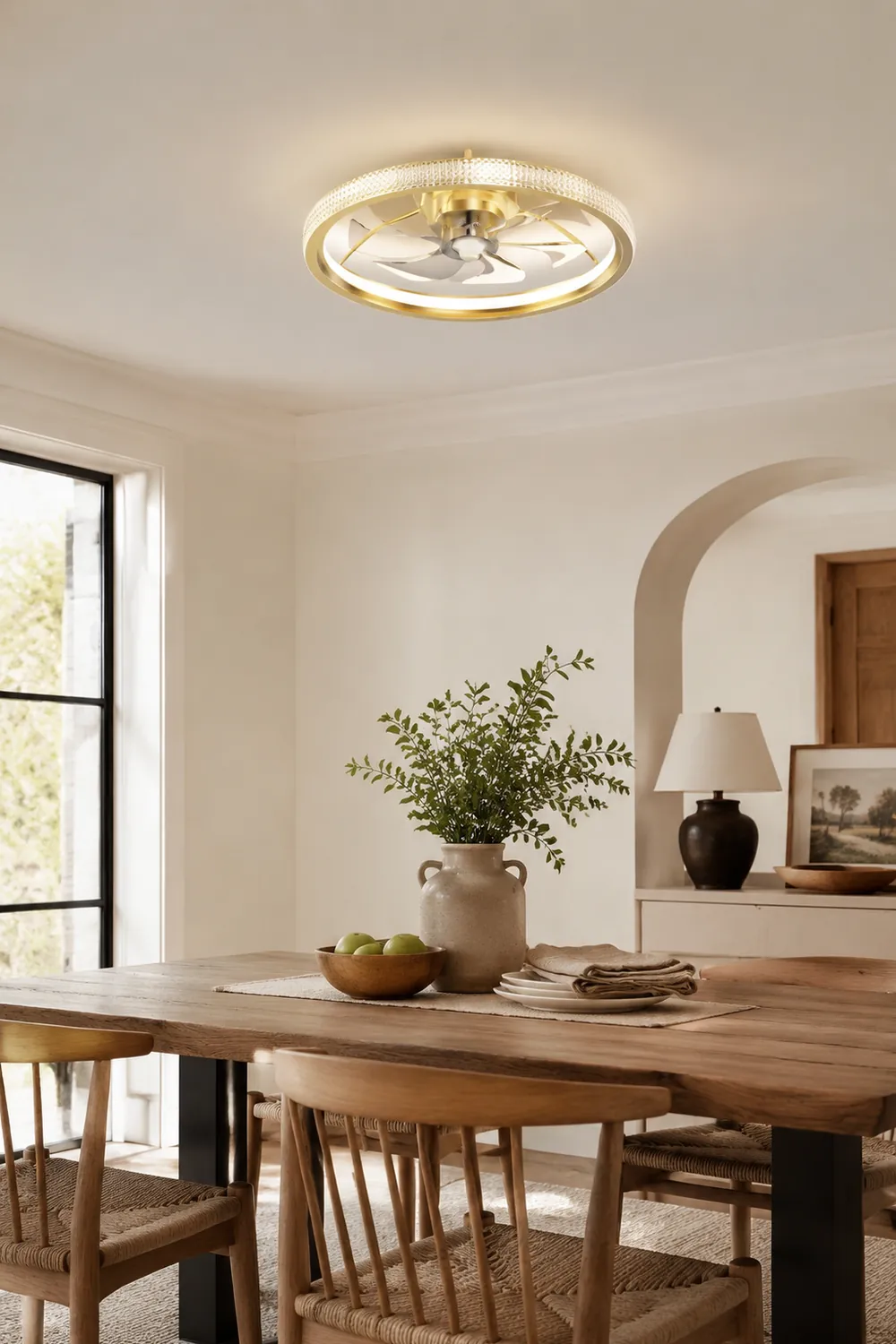 Kirsten Deckenventilator mit Beleuchtung, 6 Stile, ∅50CM - Lumpaz