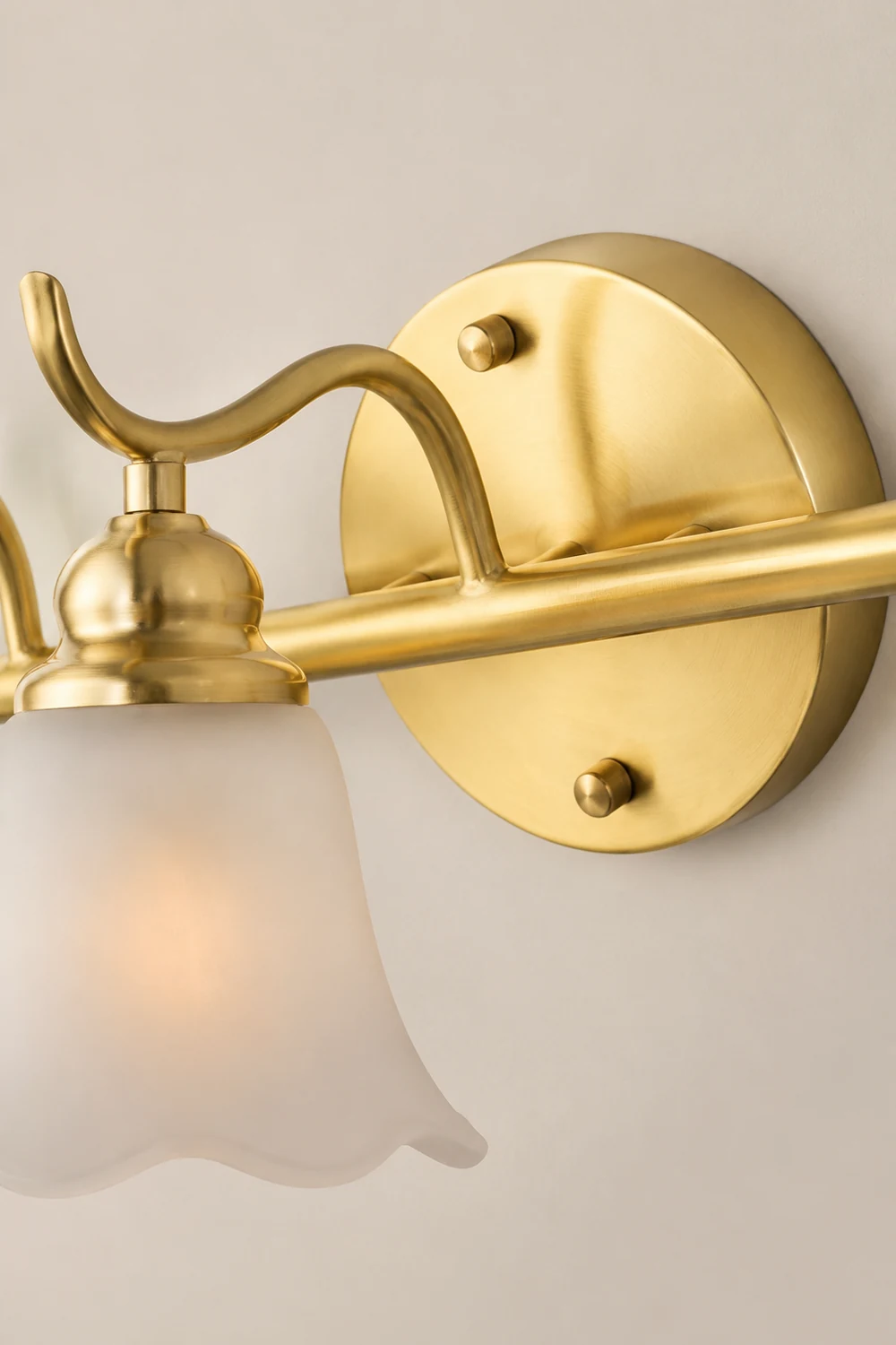 Félicie Weißes Glas Spiegel Front Vanity Wandleuchte, 2/3-flammig, 41CM Lang - Lumpaz