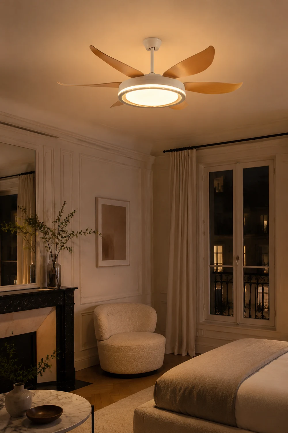 Haydn 6-Blatt-Deckenventilator mit Beleuchtung, ∅130CM - Lumpaz