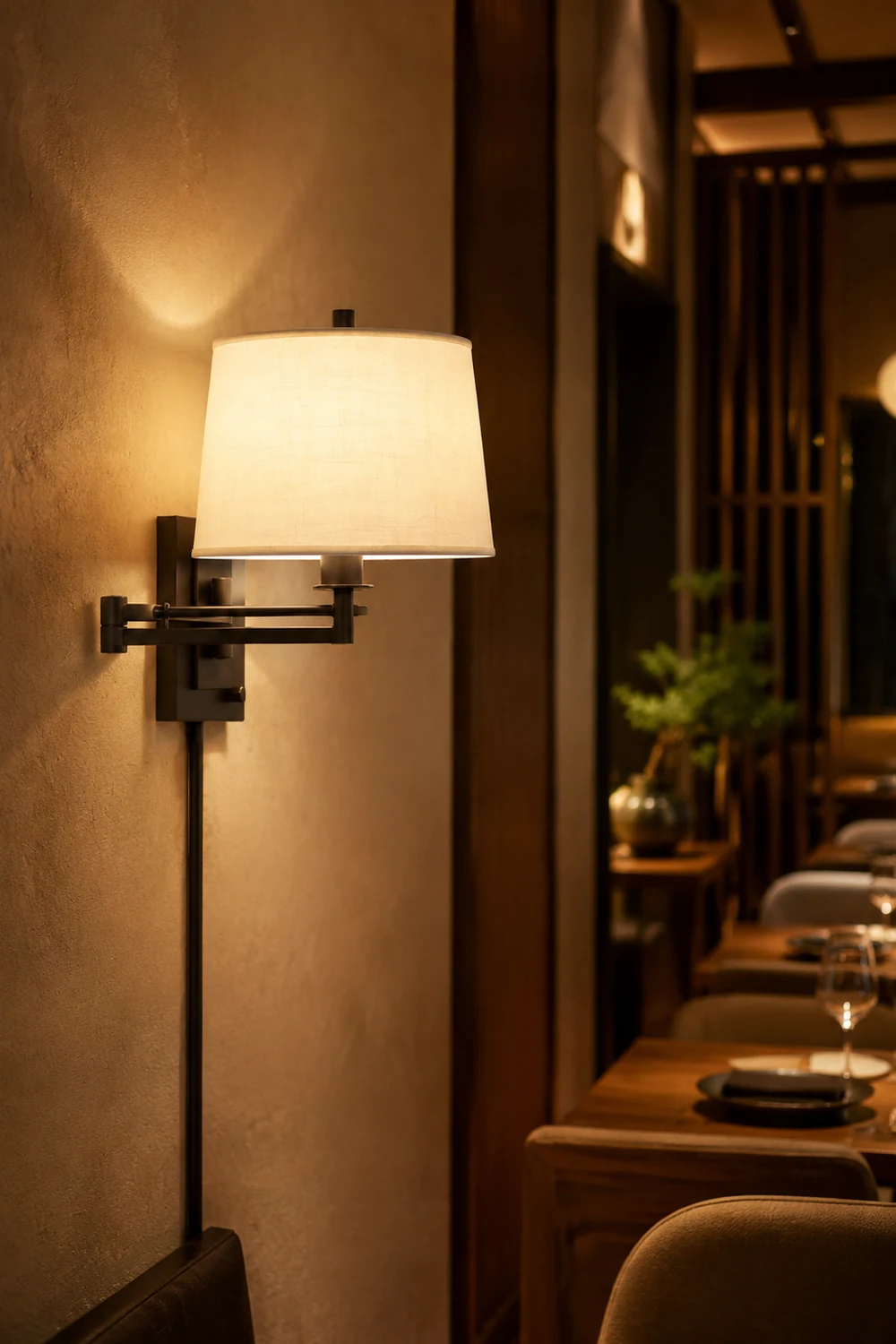 Eyrn Bronze Steckbare Verstellbare Wandlampe, ∅30CM - Lumpaz