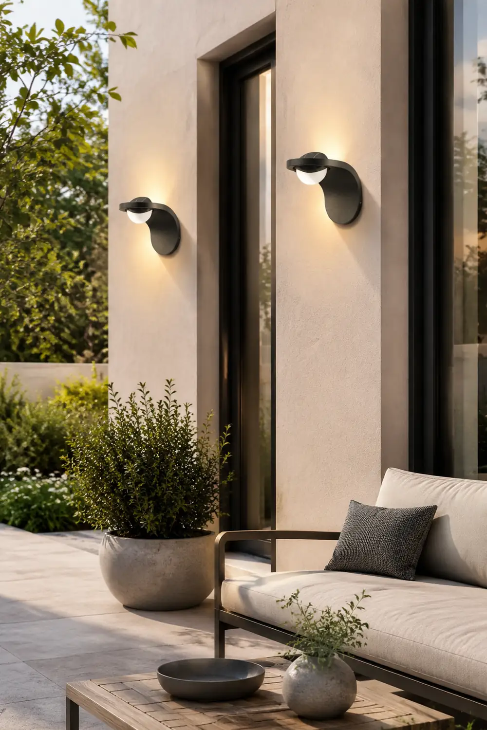 Orr Außenwandleuchte Bogen, Solar - Lumpaz