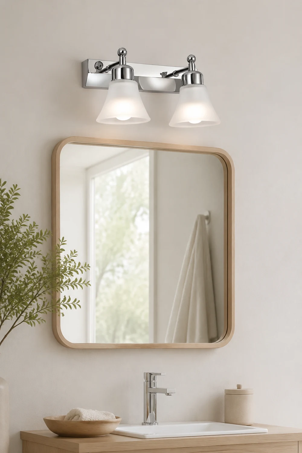 Leigh Nordic Mirror Front Vanity Wandleuchte, 2/3/4-flammig, 30/46/58CM Lang - Lumpaz