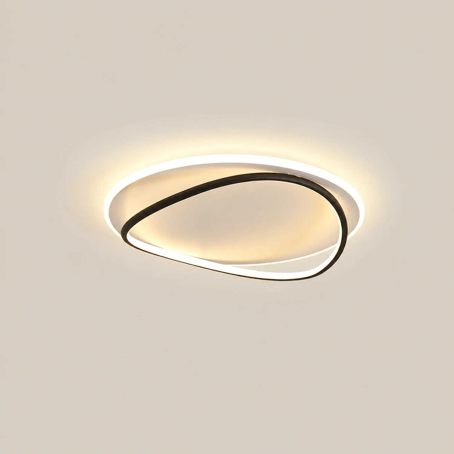 Quinn Deckenleuchte,Duo-Ring, 2 Farben, ∅41CM/50CM - Lumpaz
