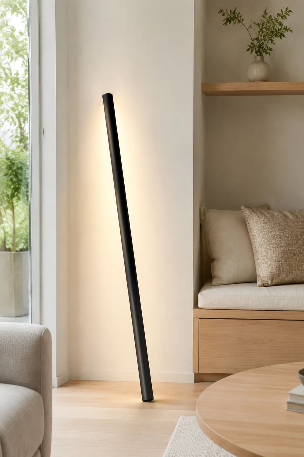 Edge Lineare Stehlampe, Aluminium, 2 Farben, 100/120CM Lang - Lumpaz