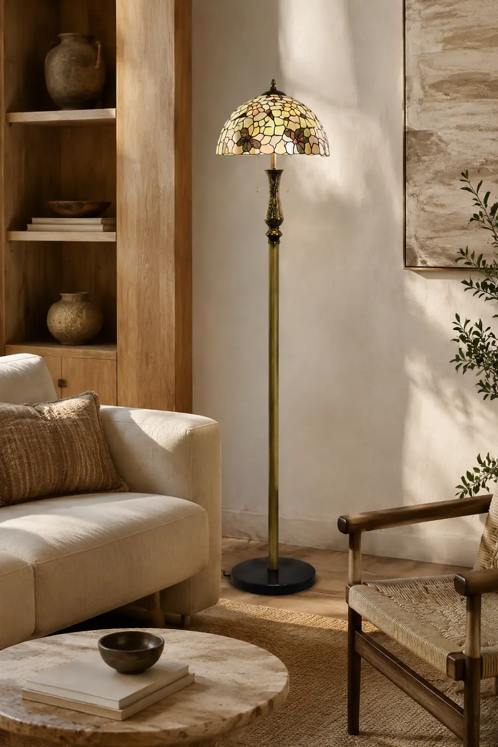 Alessio Schmetterling & Blume Stehlampe, Metall, 160CM Lang - Lumpaz