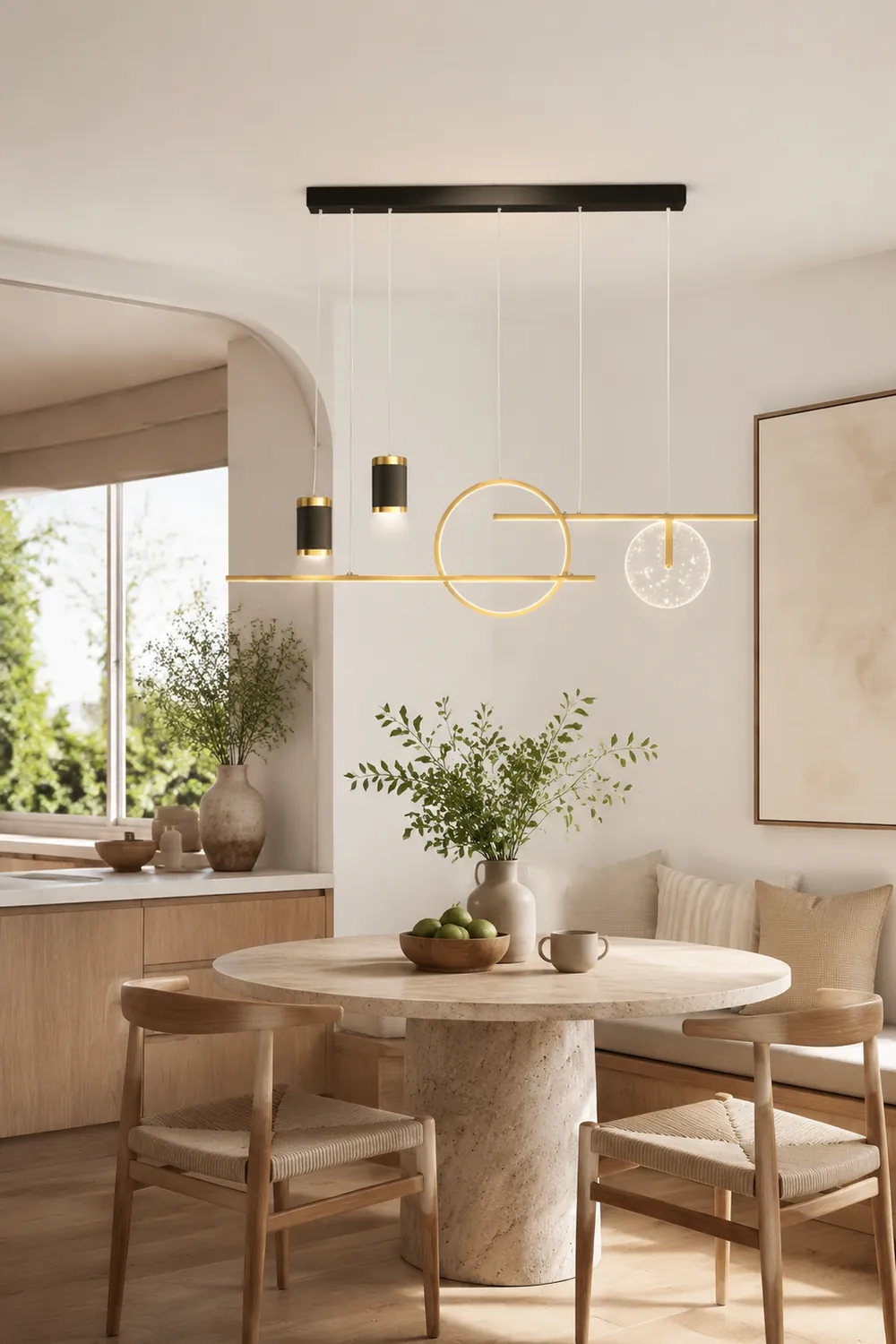 Madina Modern Pendelleuchte Line für Esszimmer,100CM Lang - Lumpaz