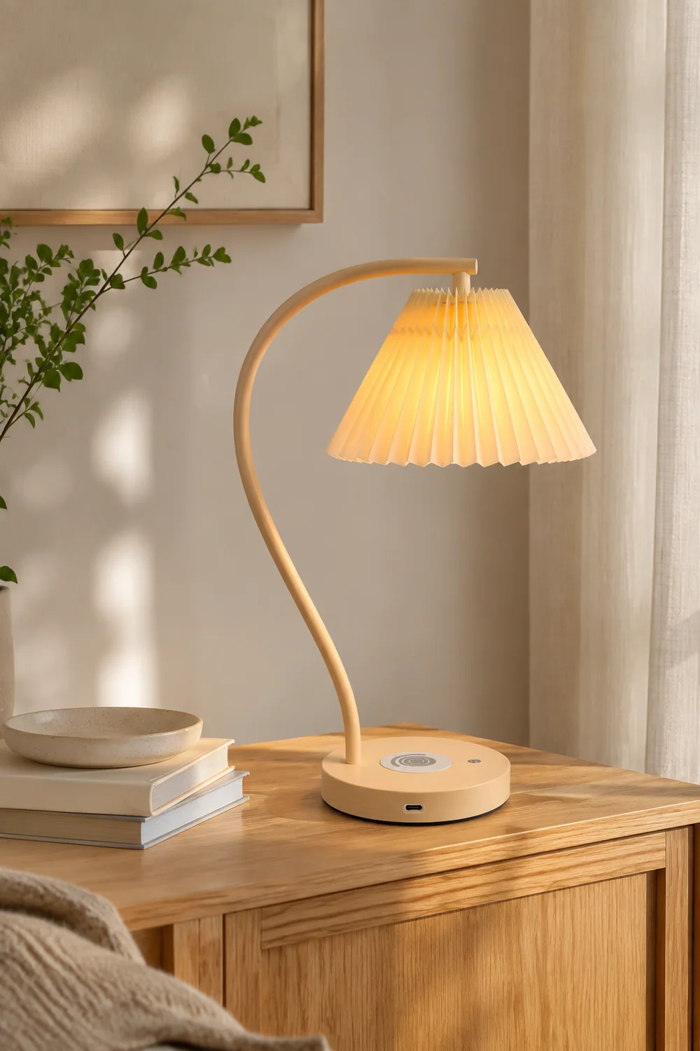 Ozawa Plissierte Tischlampe, 2 Farben - Lumpaz