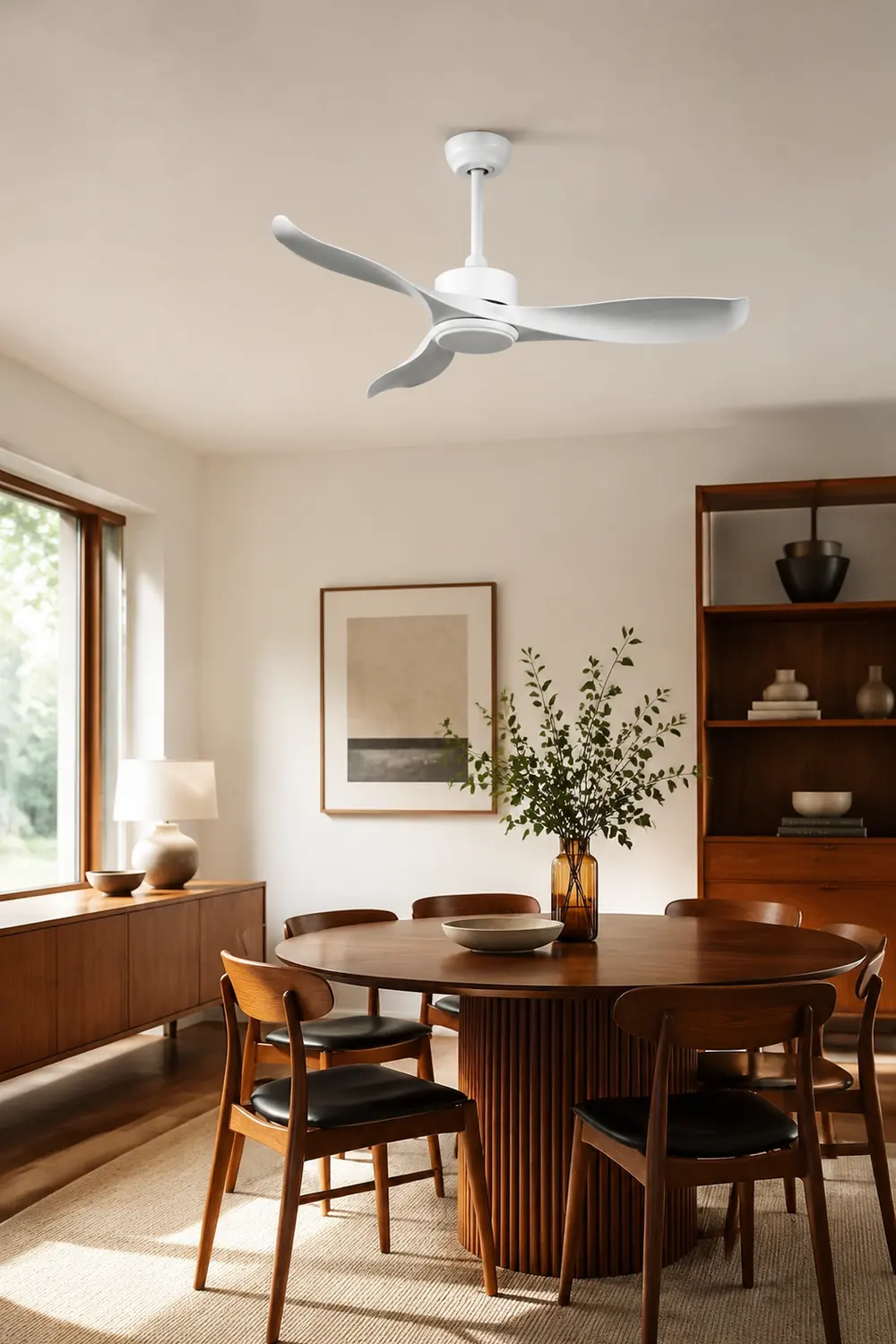 Haydn Weißer 3-Blatt-Deckenventilator, Metall & ABS, ∅132CM - Lumpaz