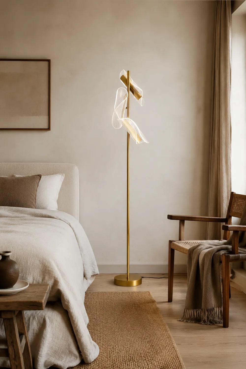 Salgado Wellige Stehlampe, 3-flammig - Lumpaz