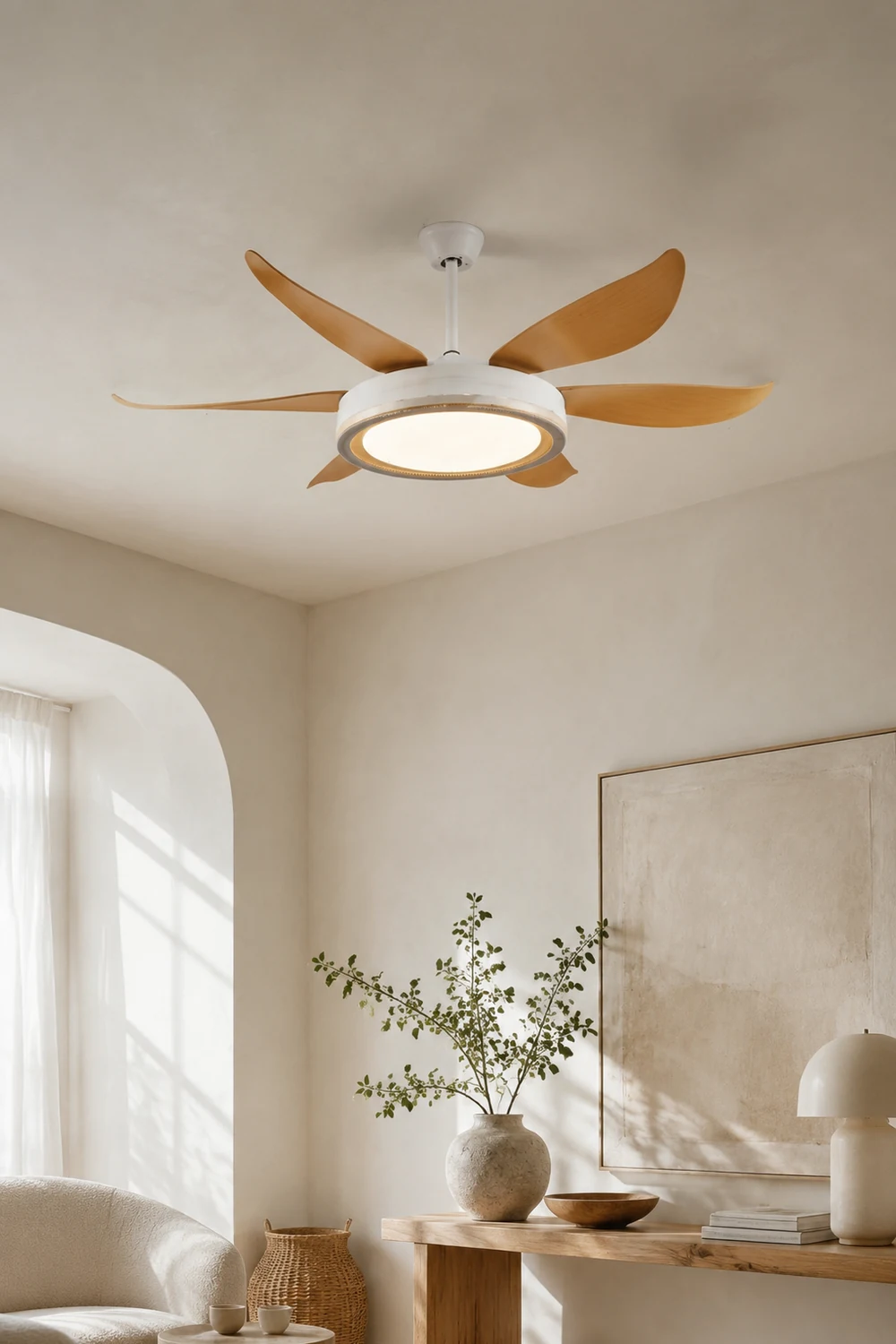 Haydn 6-Blatt-Deckenventilator mit Beleuchtung, ∅130CM - Lumpaz