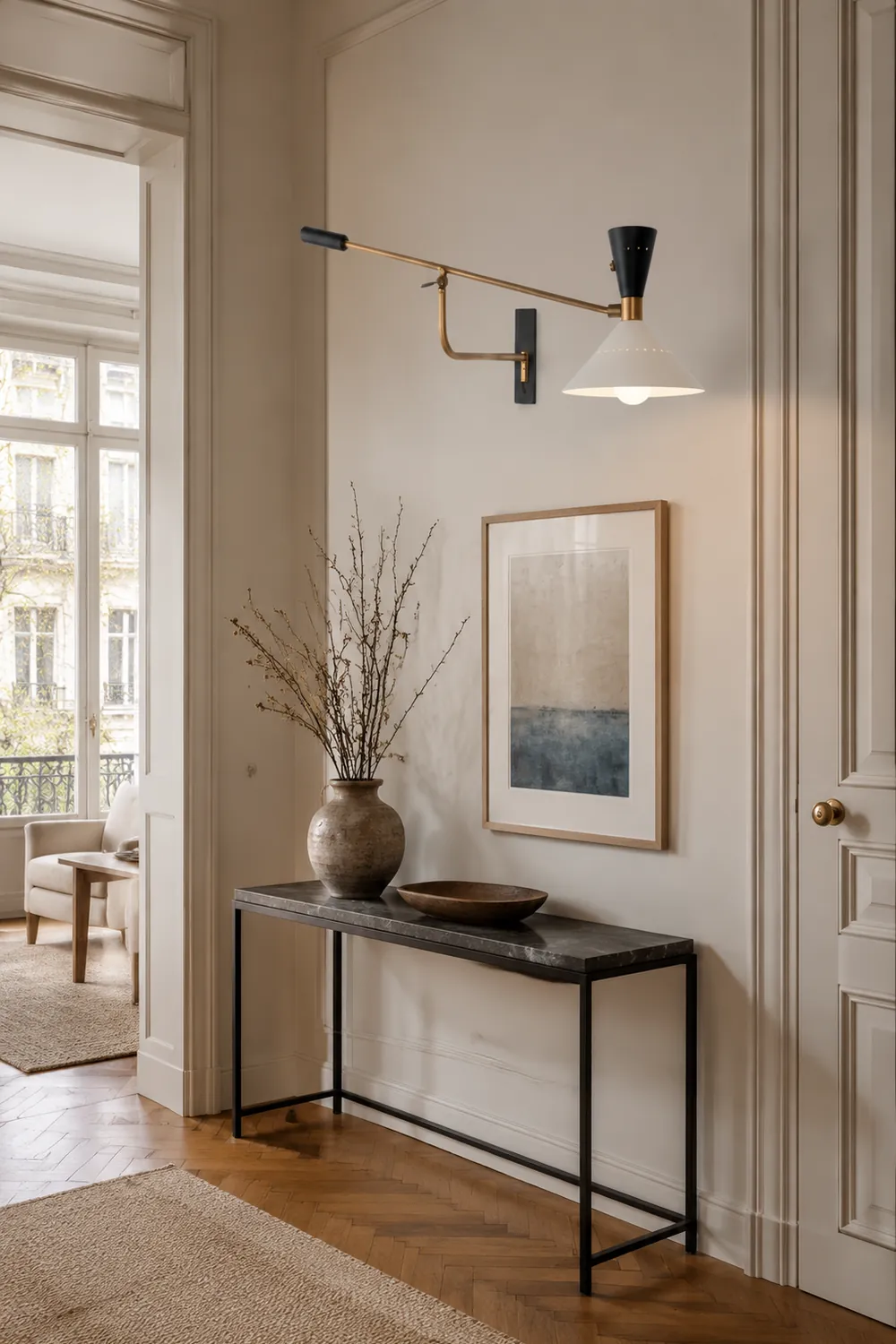 Carins Nordic Verstellbare Wandleuchte Weiß, 78CM Lang - Lumpaz
