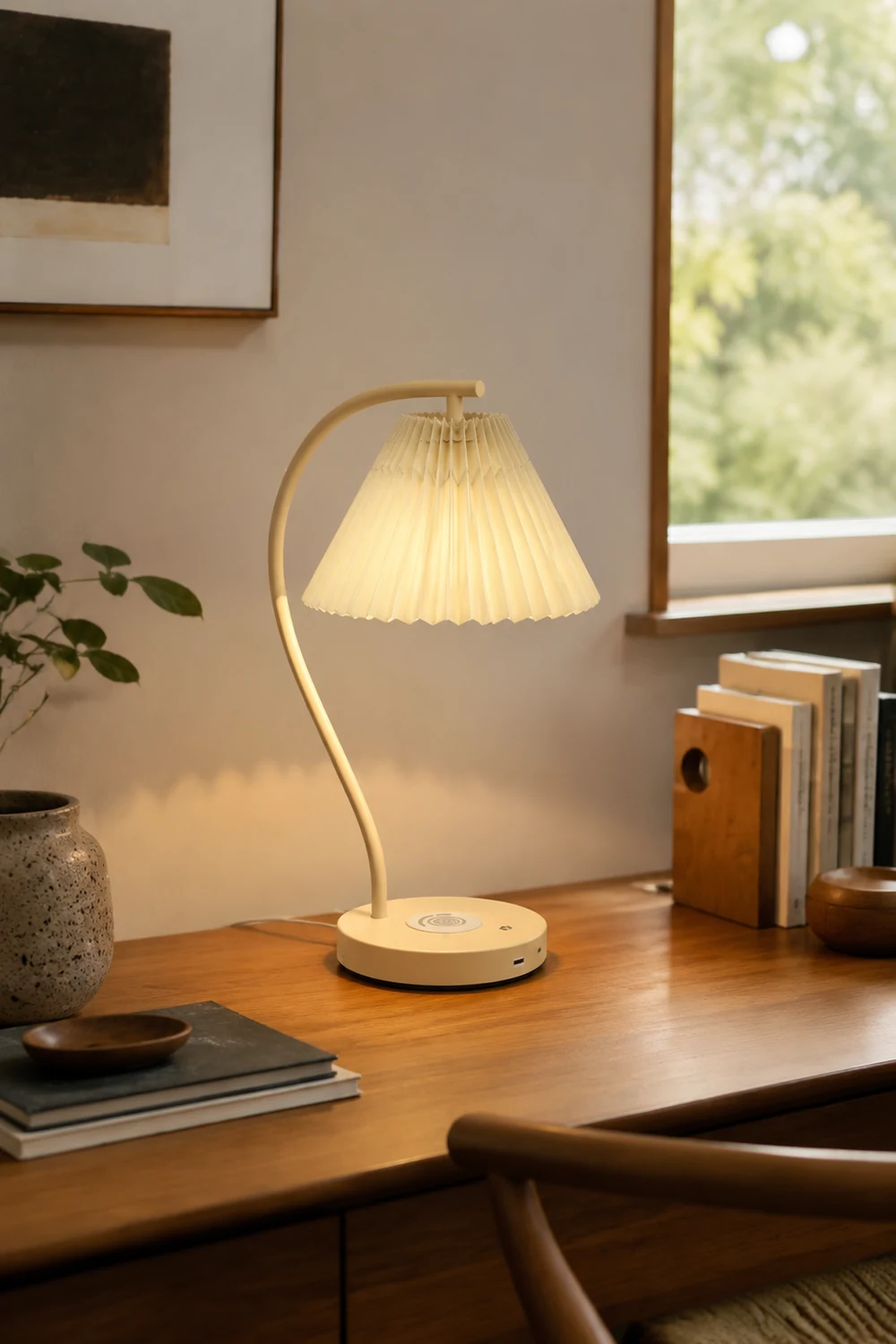Ozawa Plissierte Tischlampe, 2 Farben - Lumpaz