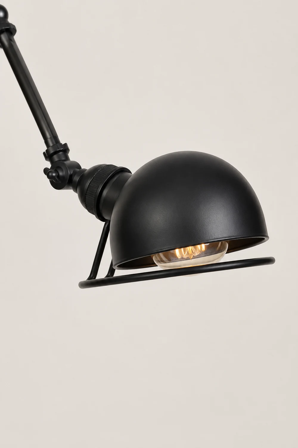 Brady Schwarze Verstellbare Wandleuchte, Metall, 10/20/30/40CM Lang - Lumpaz