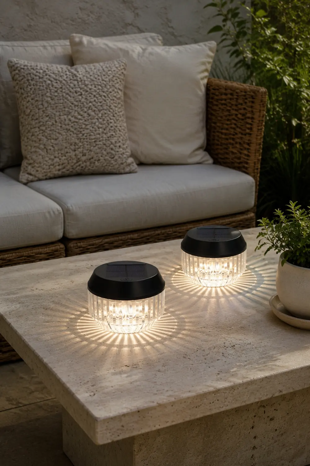 Orr Tischlampe Außenbereich Solar  2 Stück, ∅11CM - Lumpaz