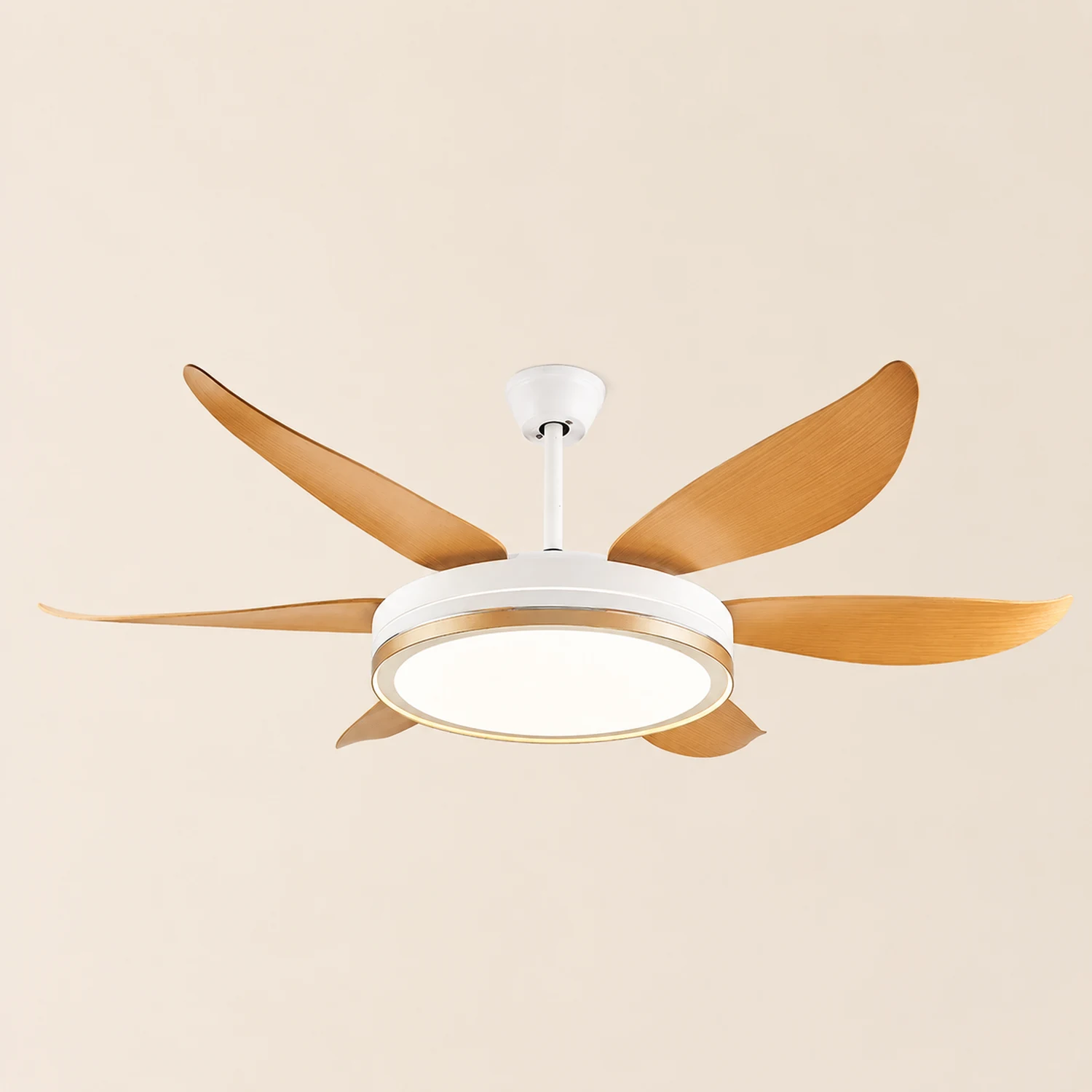 Haydn 6-Blatt-Deckenventilator mit Beleuchtung, 2 Farben, ∅130CM - Lumpaz