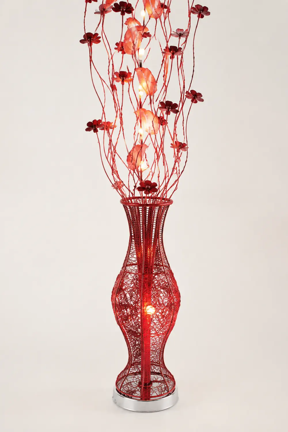 Bella Blumenvase Rote Stehlampe, 150CM Lang - Lumpaz